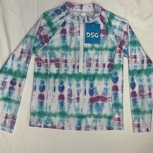 DSG Kids Tie-Dye Swim Top and Rash Guard - Multicolor